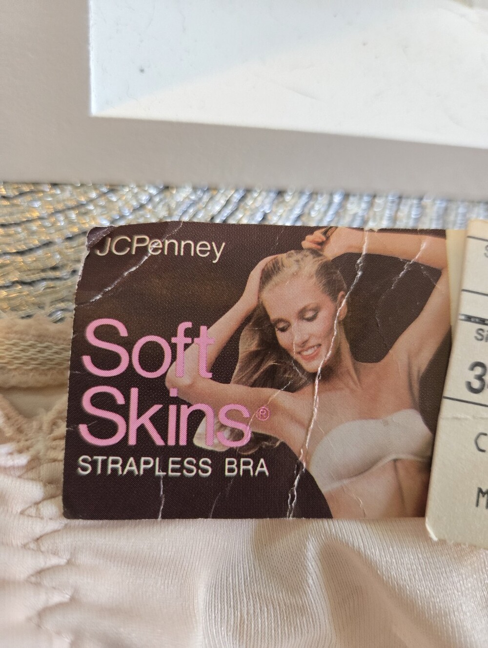 Vintage JCPenney Soft Skins Strapless Bra Size 34 Nude - NWT USA Made Style 7565